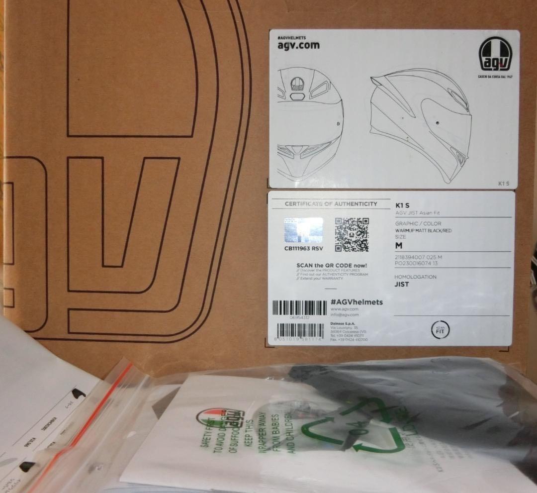AGV ヘルメット K1S MATT BLACK/RED Mサイズ 新品未使用