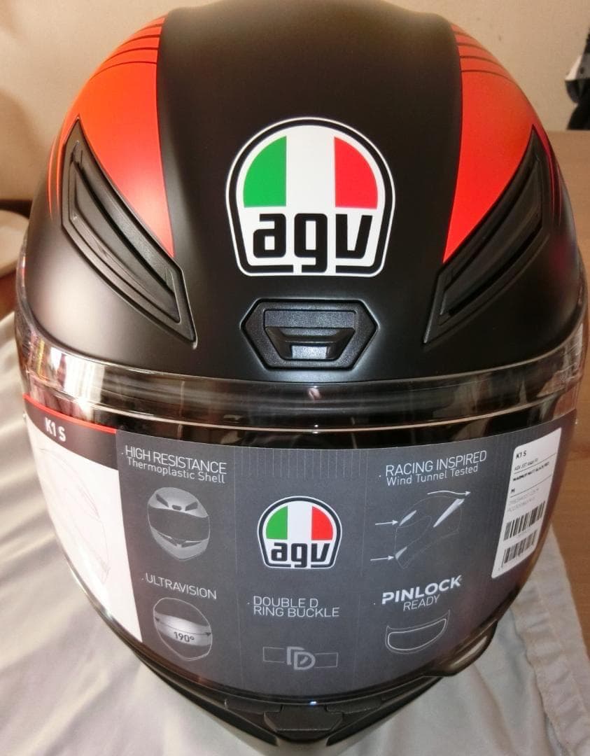 AGV ヘルメット K1S MATT BLACK/RED Mサイズ 新品未使用