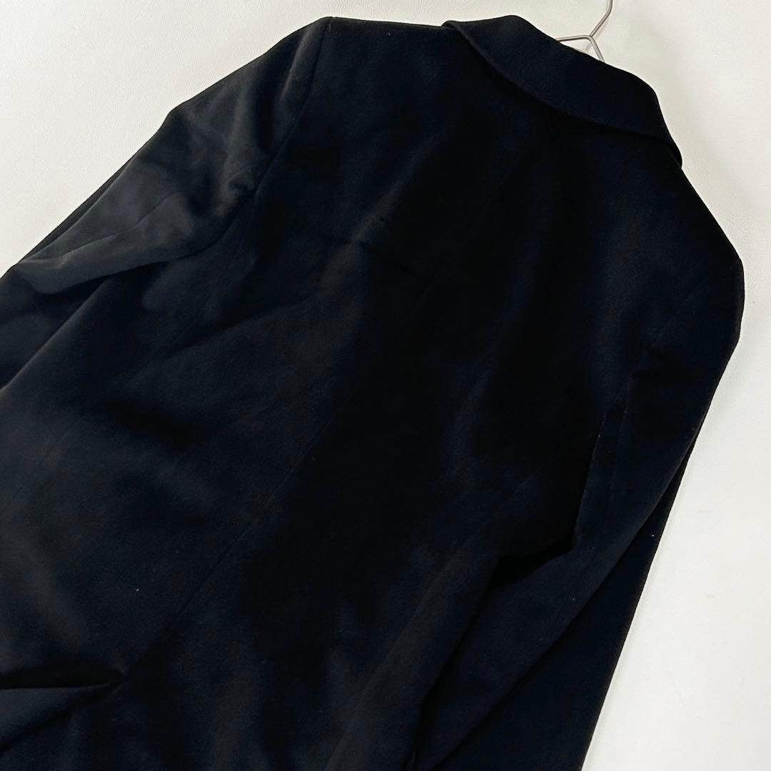 マックスマーラ ヴァージンウール ロング チェスターコート ブラック