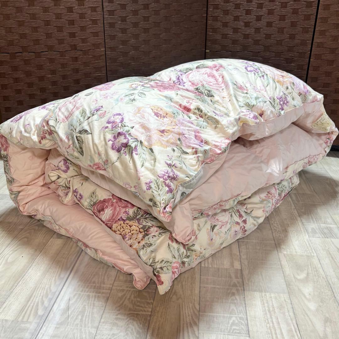 ロマンス小杉　ハンガリーホワイトグースダウン95% シングル　羽毛掛け布団