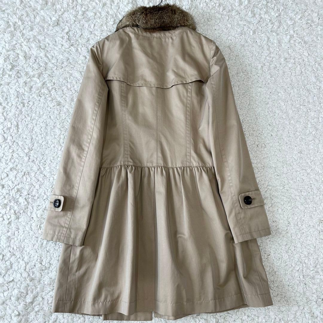 美品✨ バーバリーブルーレーベル 2way ラビットファーコート ノバチェック