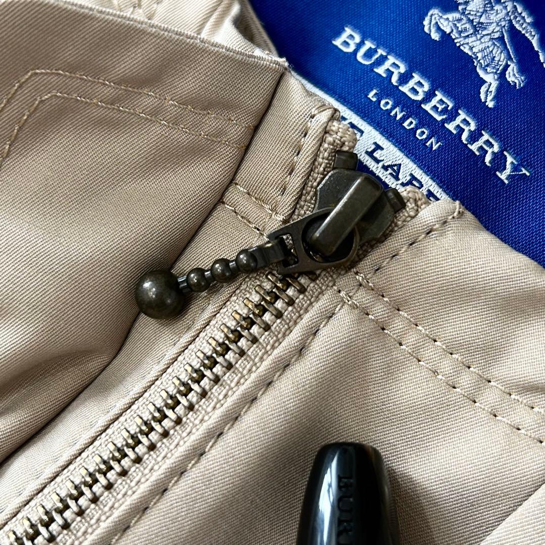 美品✨ バーバリーブルーレーベル 2way ラビットファーコート ノバチェック