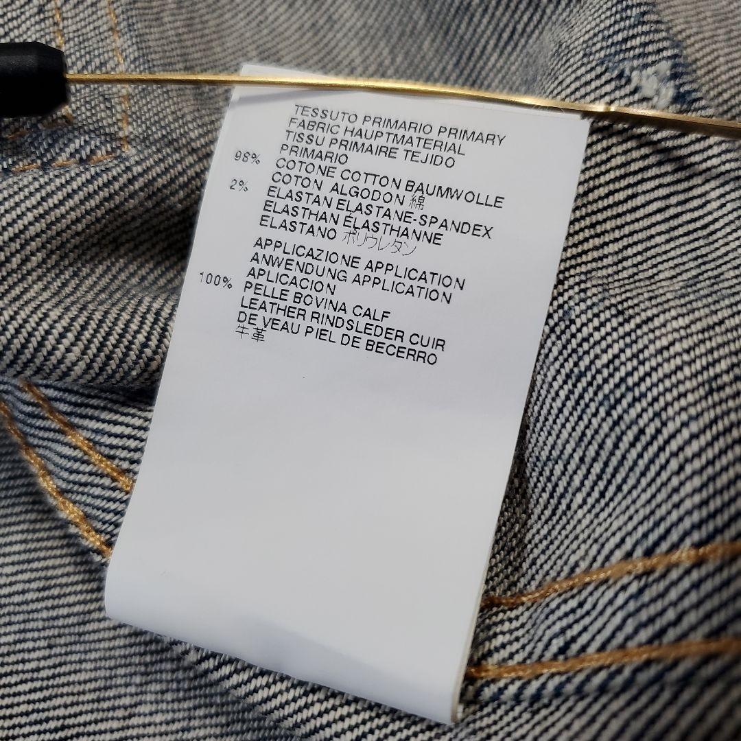 【レア！美品、XL相当】DSQUARED2 レザー切替 デニムジャケット、シャツ