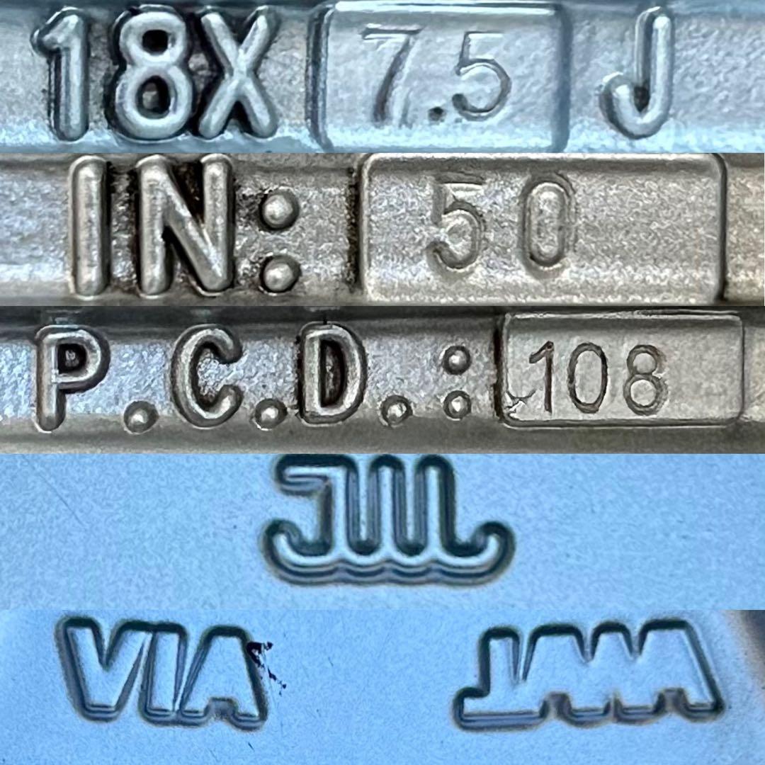 美品◆ボルボ V40 V60 XC40 XC60用　ホイール18インチ4本セット