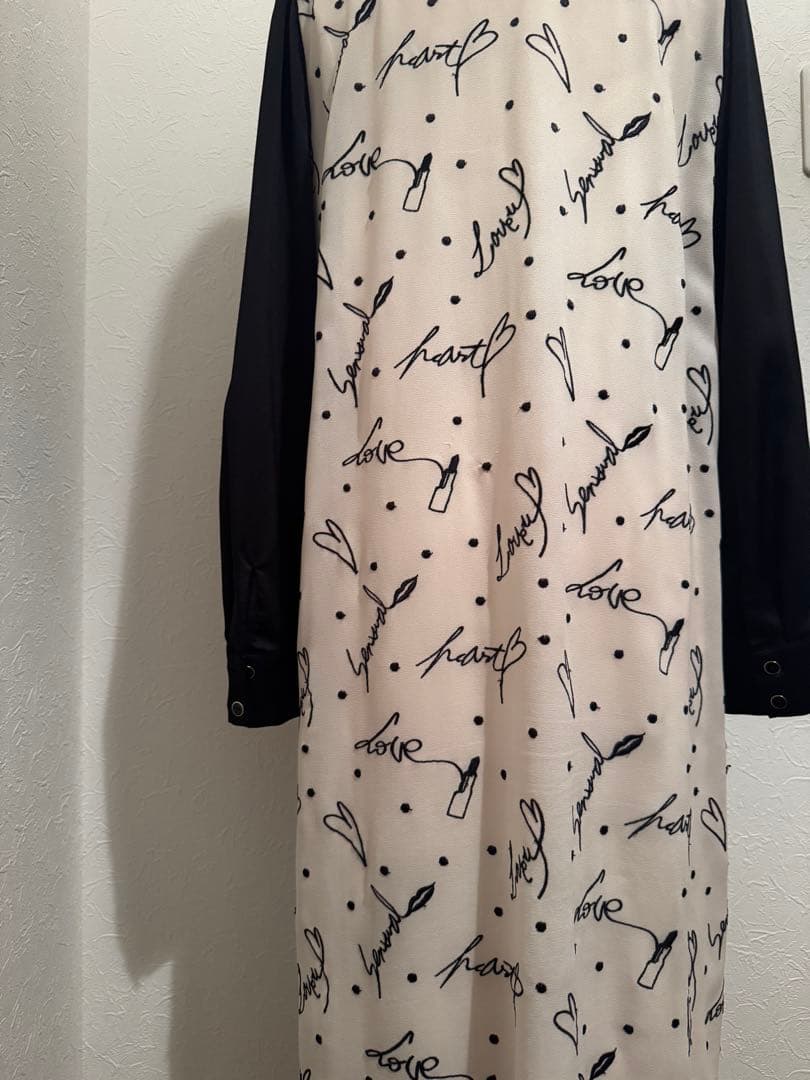 グレースコンチネンタル　モチーフ刺繍シャツワンピース　36