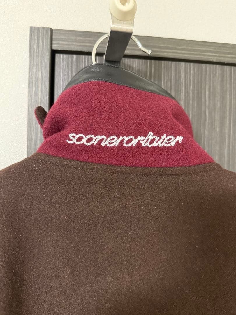 わ*ー様 soonerorlater Varsity Jacket (BROWN