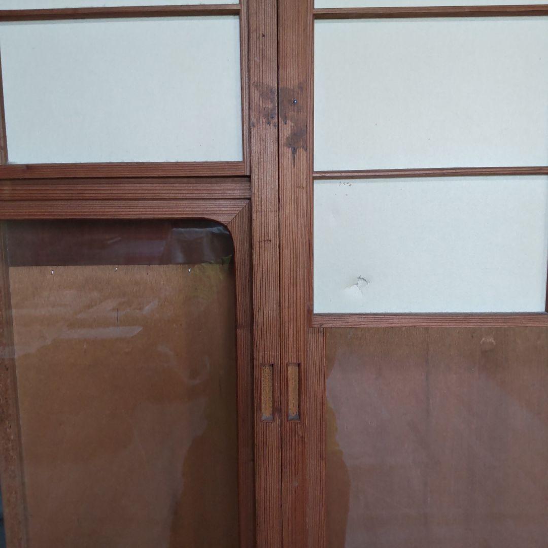 専用　直接引取　雪見障子　障子　建具　昭和　古民家　４枚組　リフォーム