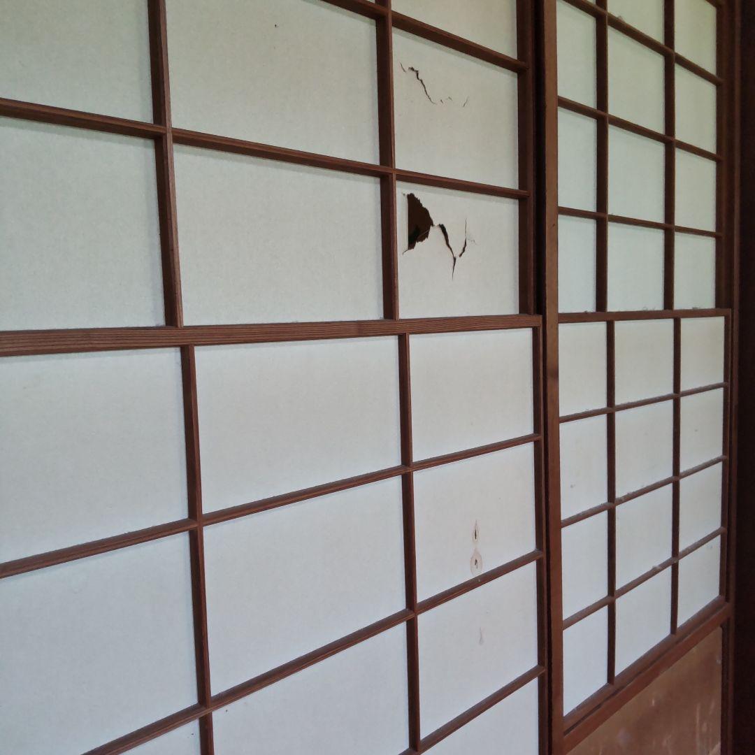 専用　直接引取　雪見障子　障子　建具　昭和　古民家　４枚組　リフォーム