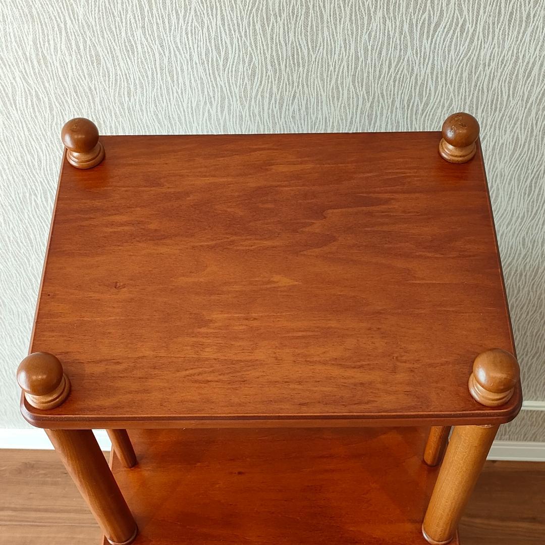 ヴィンテージ　キャビネット　ウッドチェスト　引出し4杯　丸脚