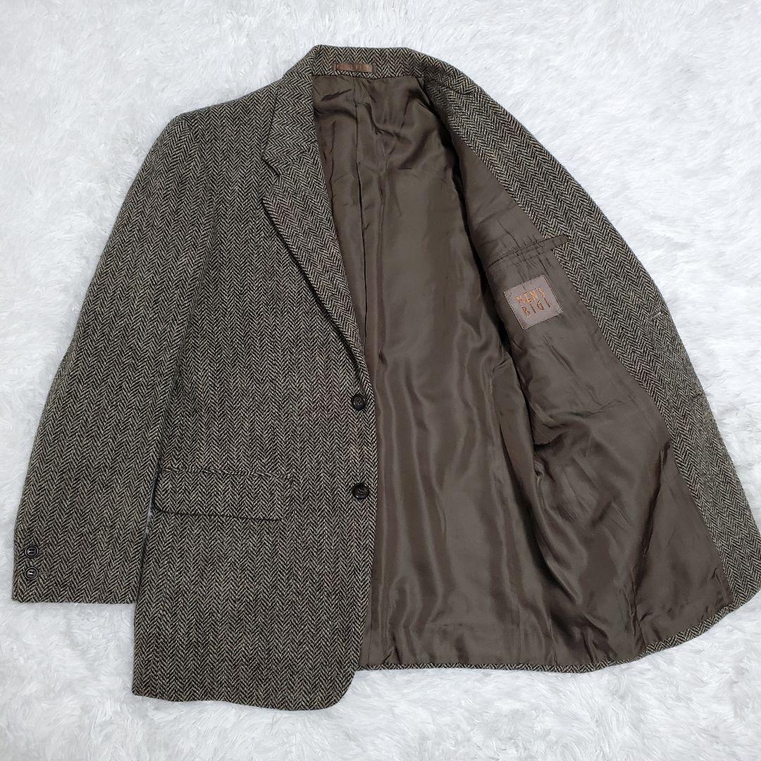 希少✨メンズビギ　ハリスツイード　テーラードジャケット　ヘリンボーン　サイズ3