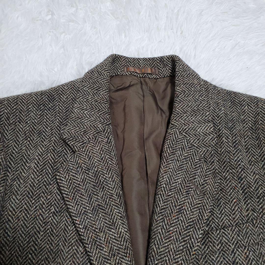 希少✨メンズビギ　ハリスツイード　テーラードジャケット　ヘリンボーン　サイズ3
