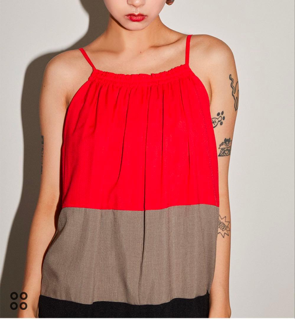 サロペット・オーバーオール・オールインワン OMMO VOLUME HEM GATHER ALL IN ONE