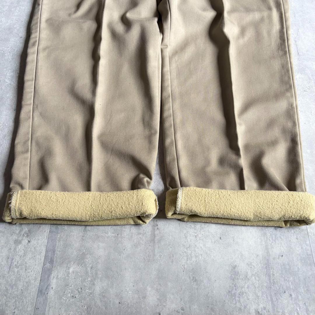 【80s Dickies】ワークパンツ　チビタグ　裏地付き　股ガゼット　usa製