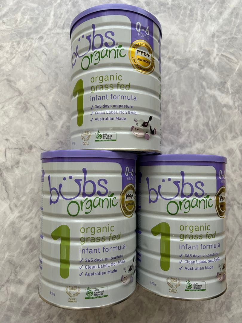 【bubs】バブスオーガニック 粉ミルク３缶セット