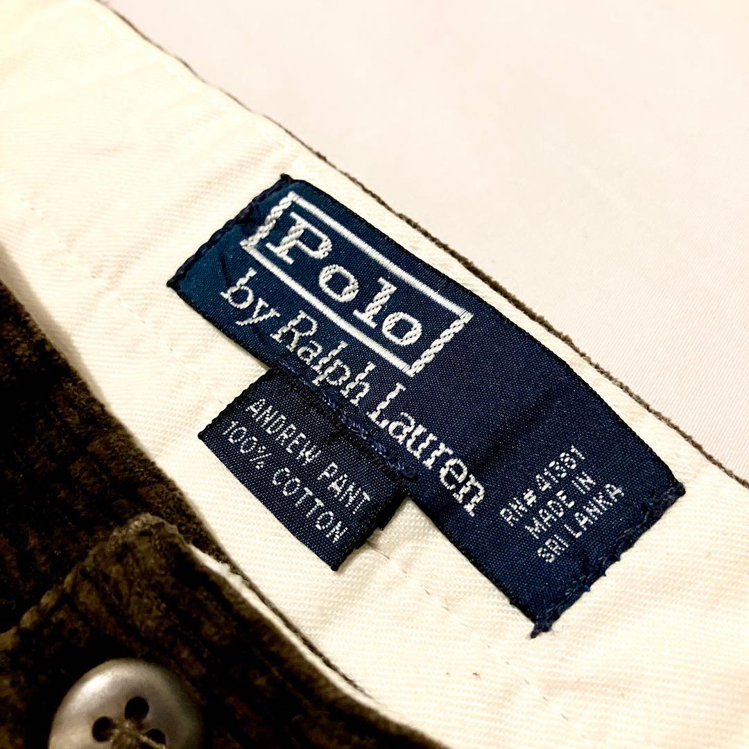 美品 ポロ ラルフローレン ツータック コーデュロイ ANDREW w34