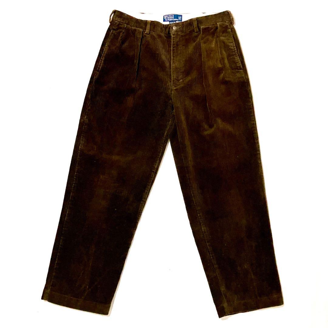 美品 ポロ ラルフローレン ツータック コーデュロイ ANDREW w34