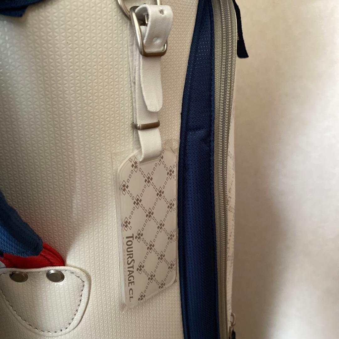 TOURSTAGE ゴルフバッグ ネイビー/ホワイト/レッド