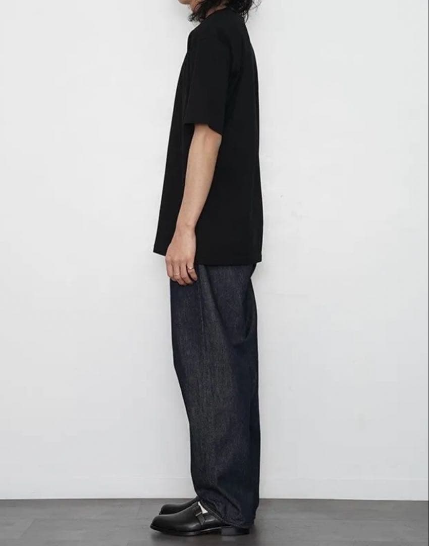 【極美品】AURALEE LUSTER PLAITING TEE BLACK 3
