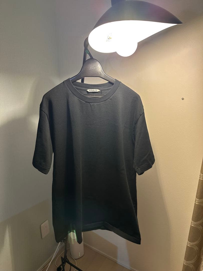 【極美品】AURALEE LUSTER PLAITING TEE BLACK 3