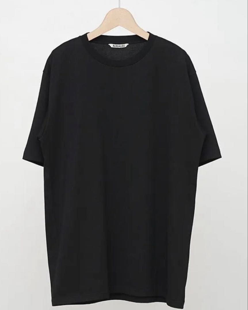 【極美品】AURALEE LUSTER PLAITING TEE BLACK 3