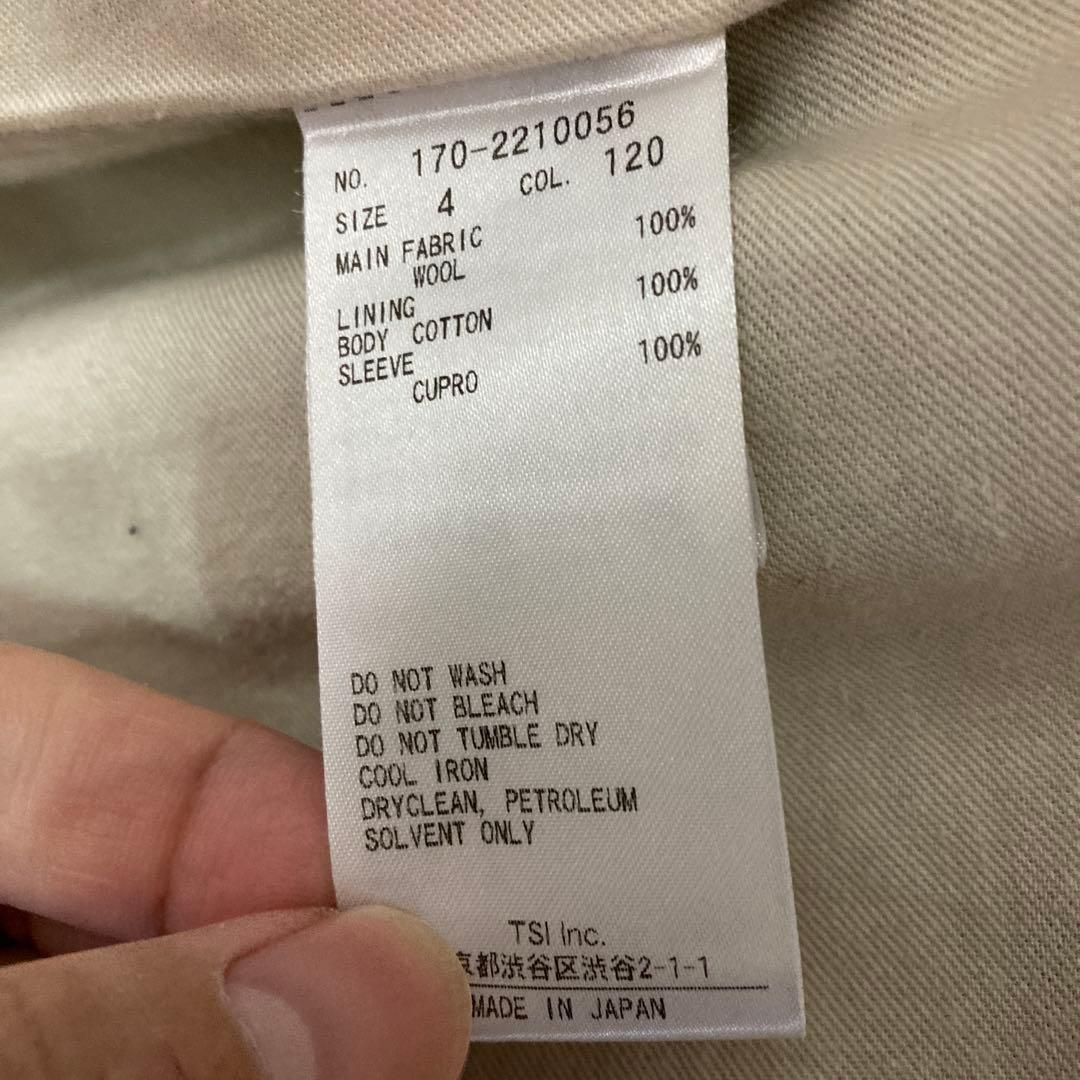 ジャケット・アウター YLEVE 22AW Wool MOSSER PEA COAT