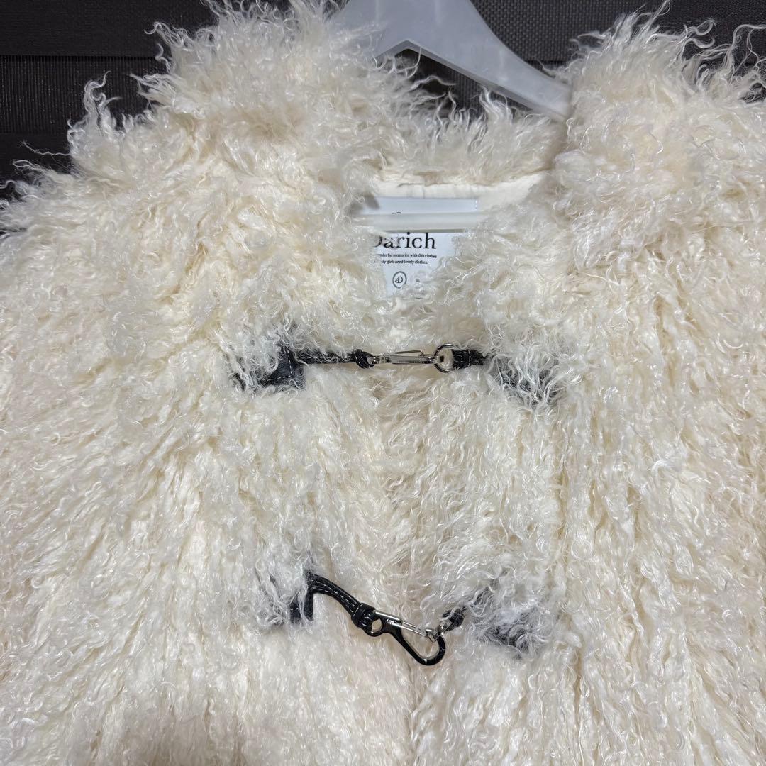 Darich ファーボリュームデザインコート IVO アイボリー