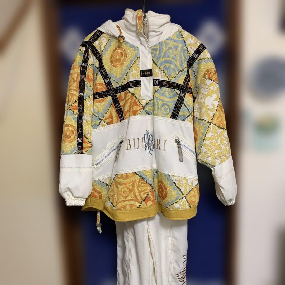 約30年前レトロ　90年代　ブルガリ　スキーウェア上下セット超美品Lサイズ