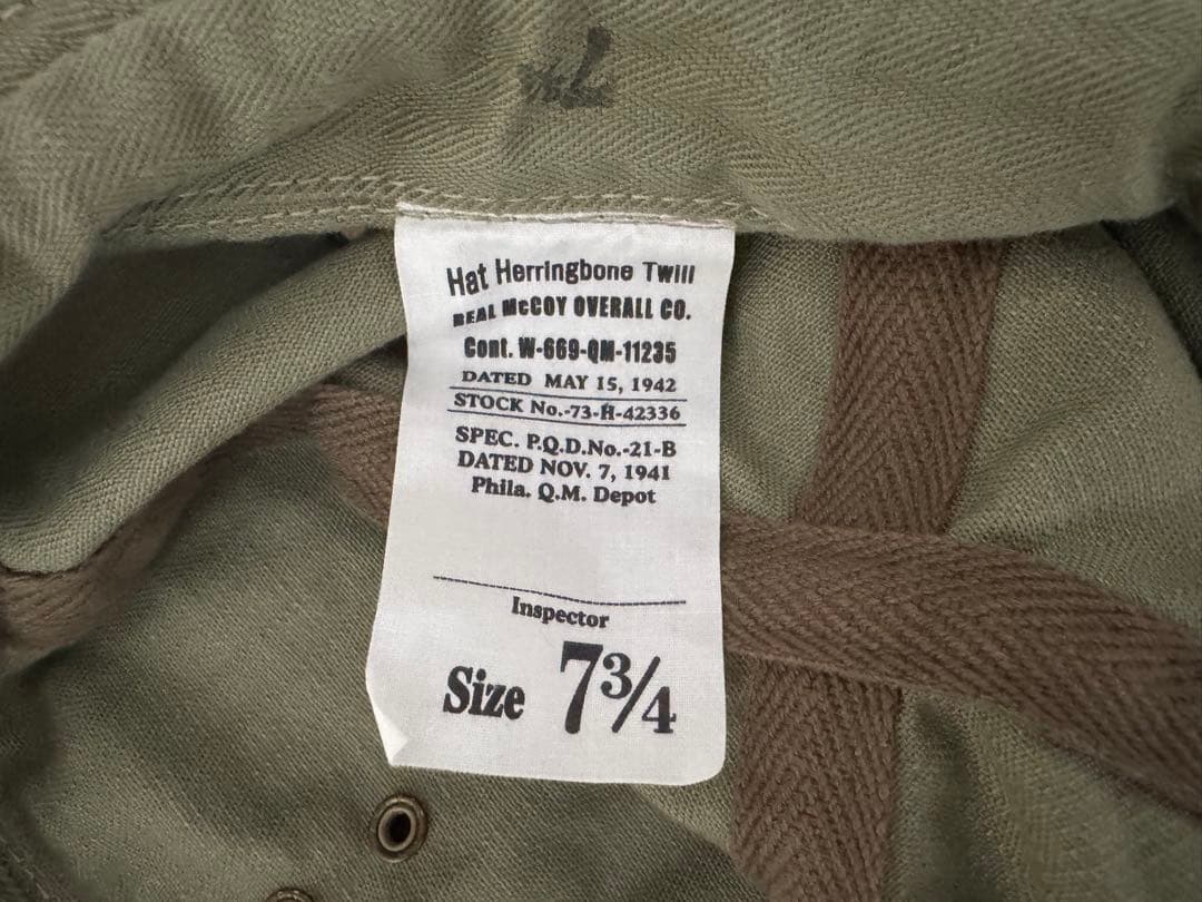 ザ・リアルマッコイズ　ハット　ワッペン付　サイズ7 3/4￼