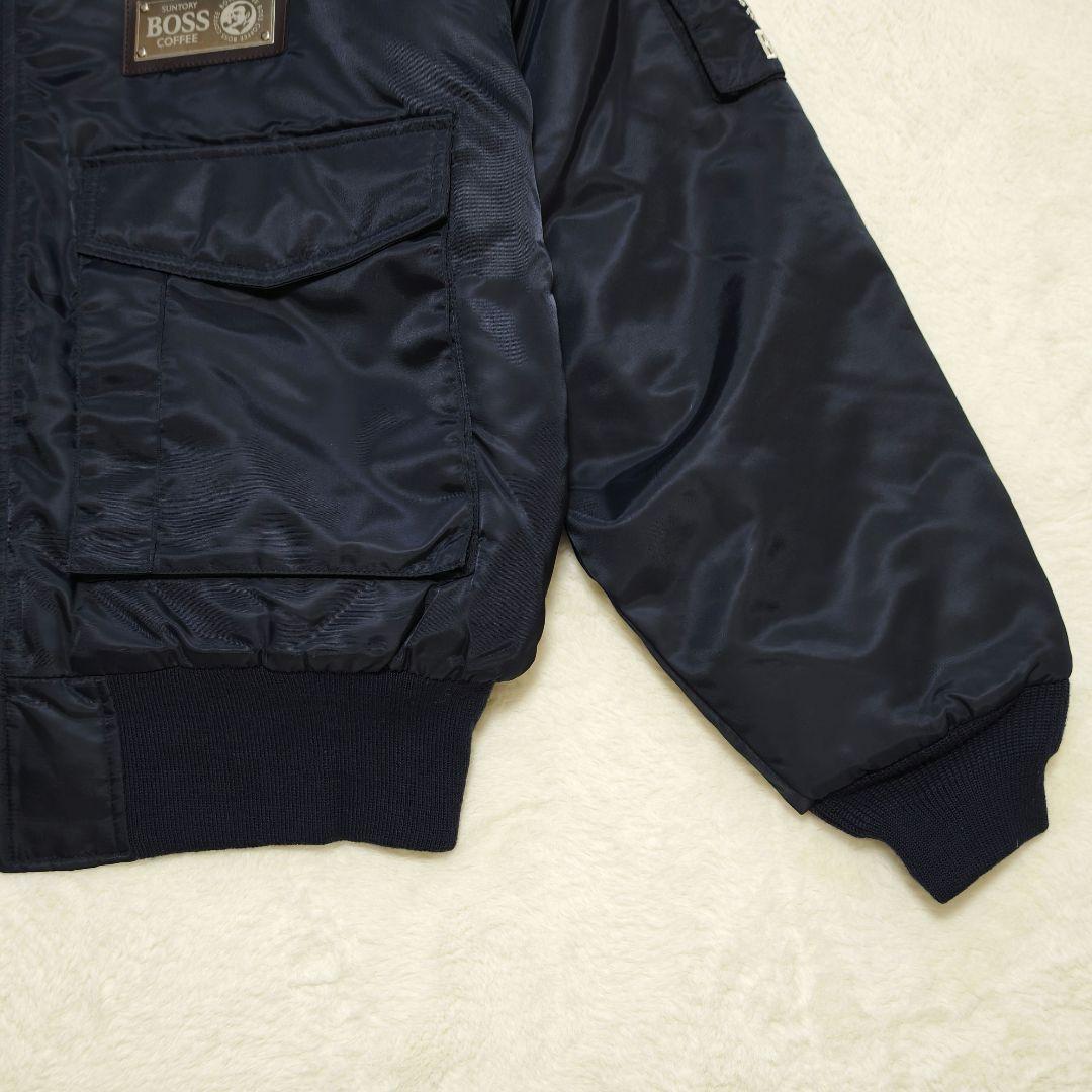 未使用級✨ボス　フライトジャケット　MA1　刺繍ロゴ　中綿スタジャン
