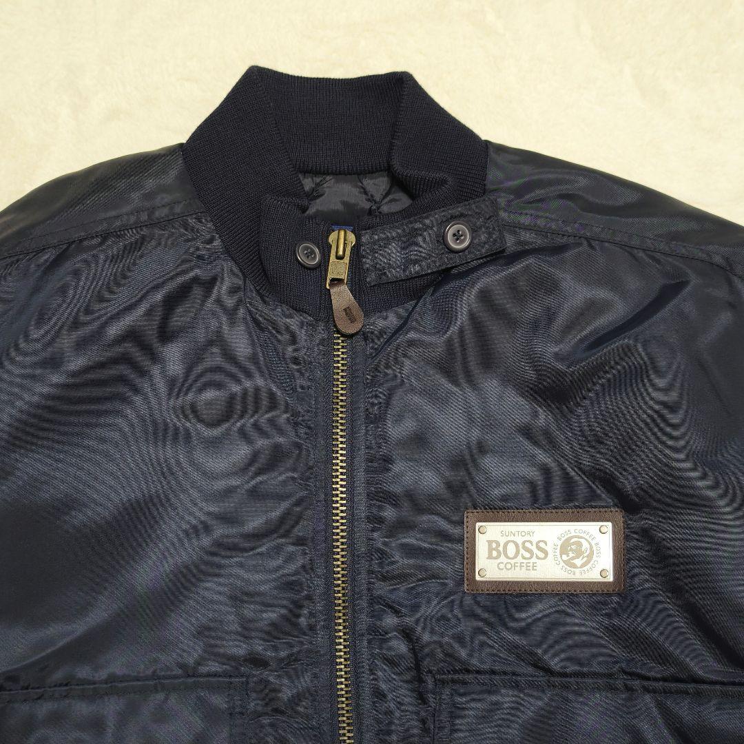 未使用級✨ボス　フライトジャケット　MA1　刺繍ロゴ　中綿スタジャン