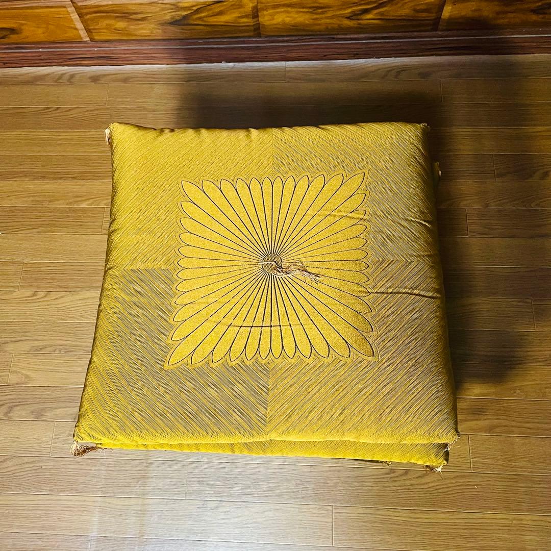 10枚 フサ付き 座布団 5枚セット 山吹色 法事 和室 客室 タタミ