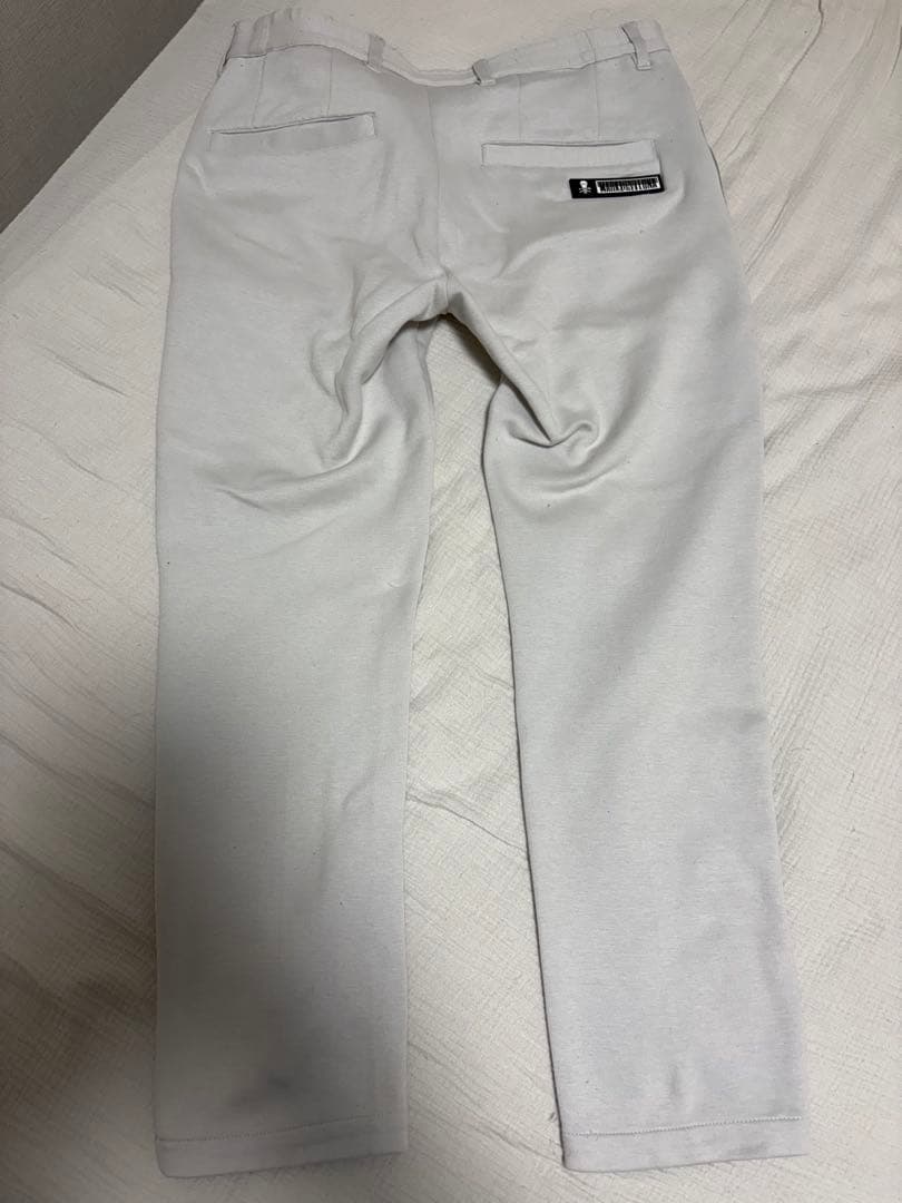 年末特価！　マーク&ロナ ウォーム軽量・伸縮ストレッチスリムパンツ　オフホワイト