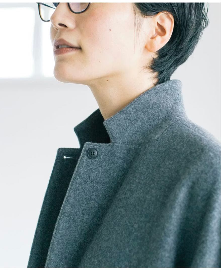 「冬のお出かけも私らしく」3WAYアレンジ襟のかろやかチェスターコート ネイビー