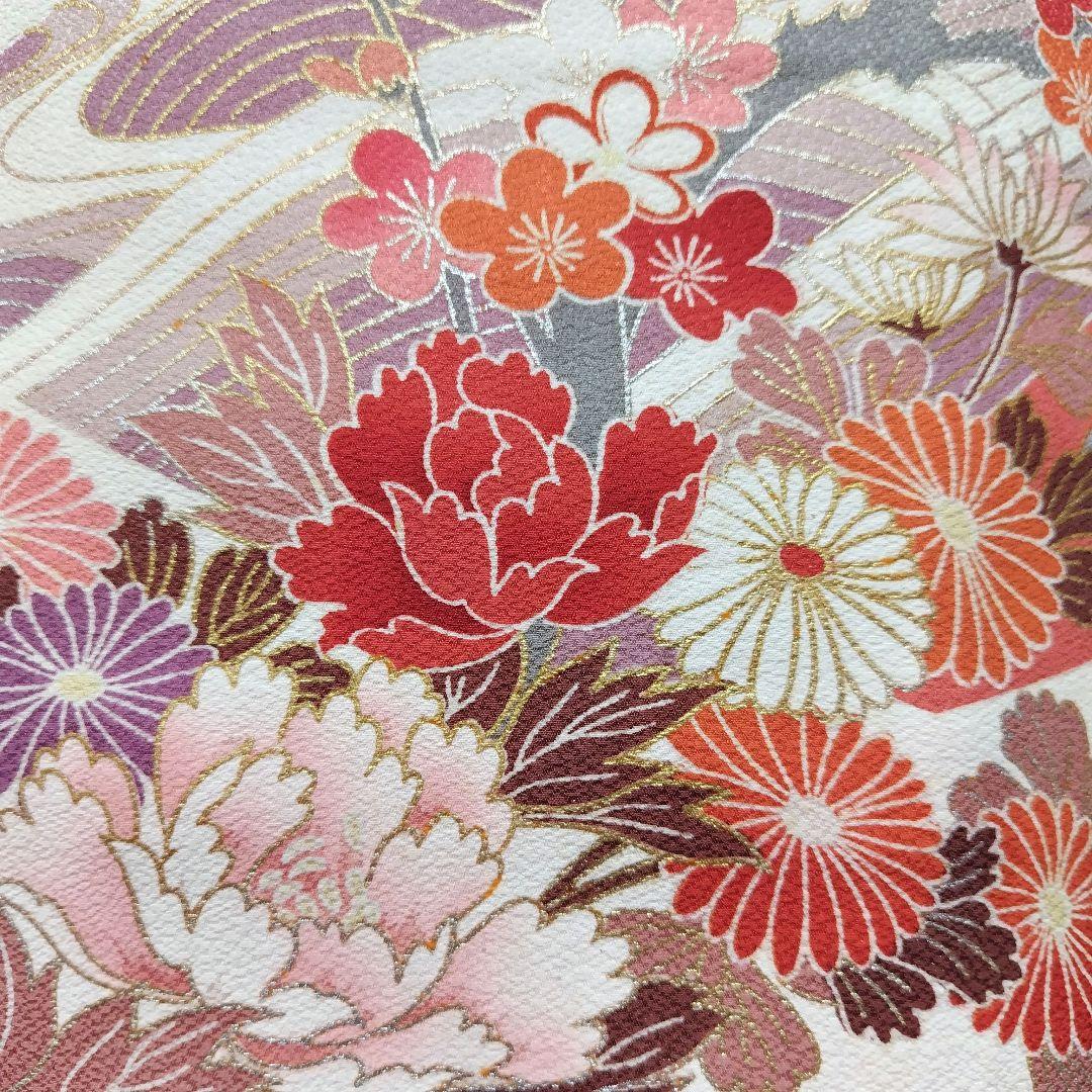 振袖フルセット(6点)・古典柄・金銀彩加工・暈し染め・高級手縫い・逸品・正絹