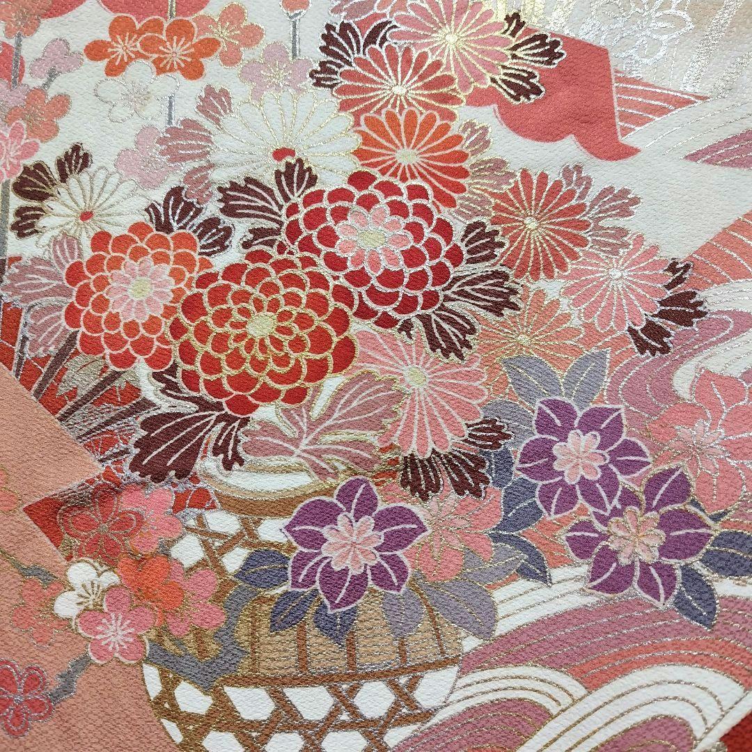 振袖フルセット(6点)・古典柄・金銀彩加工・暈し染め・高級手縫い・逸品・正絹