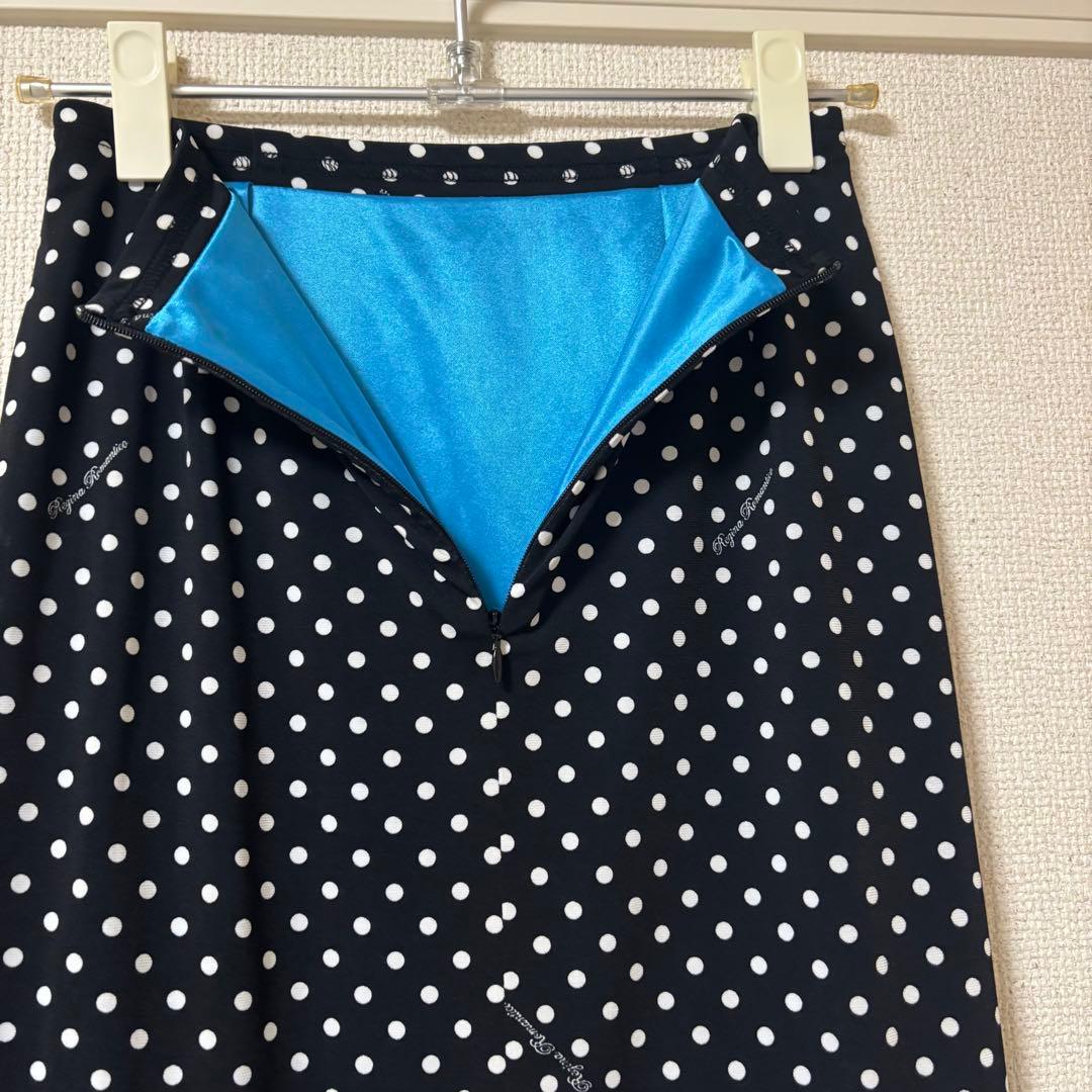【美品】レジィーナロマンティコ水玉セットアップストレッチ◎ ジャケット×スカート