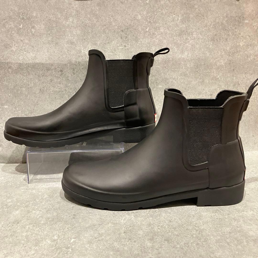 【未使用級】HUNTER ハンター サイドゴアブーツ ブラック【26〜27】