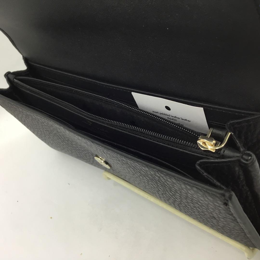 Kate Spade ケイトスペード　黒　フラップ　長財布