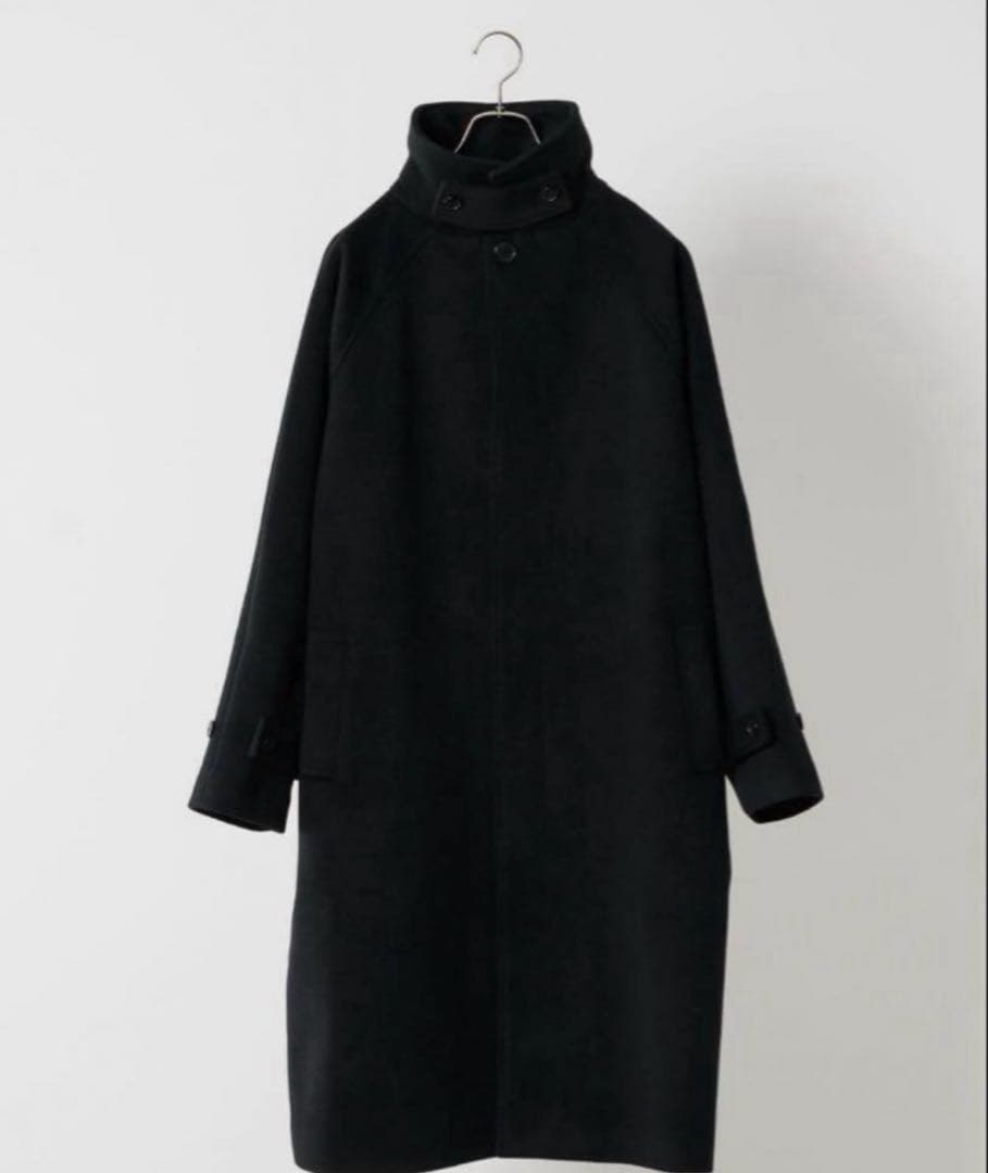 FEKETE フェケテ オーバーフィットロングステンカラーコート　ブラック L