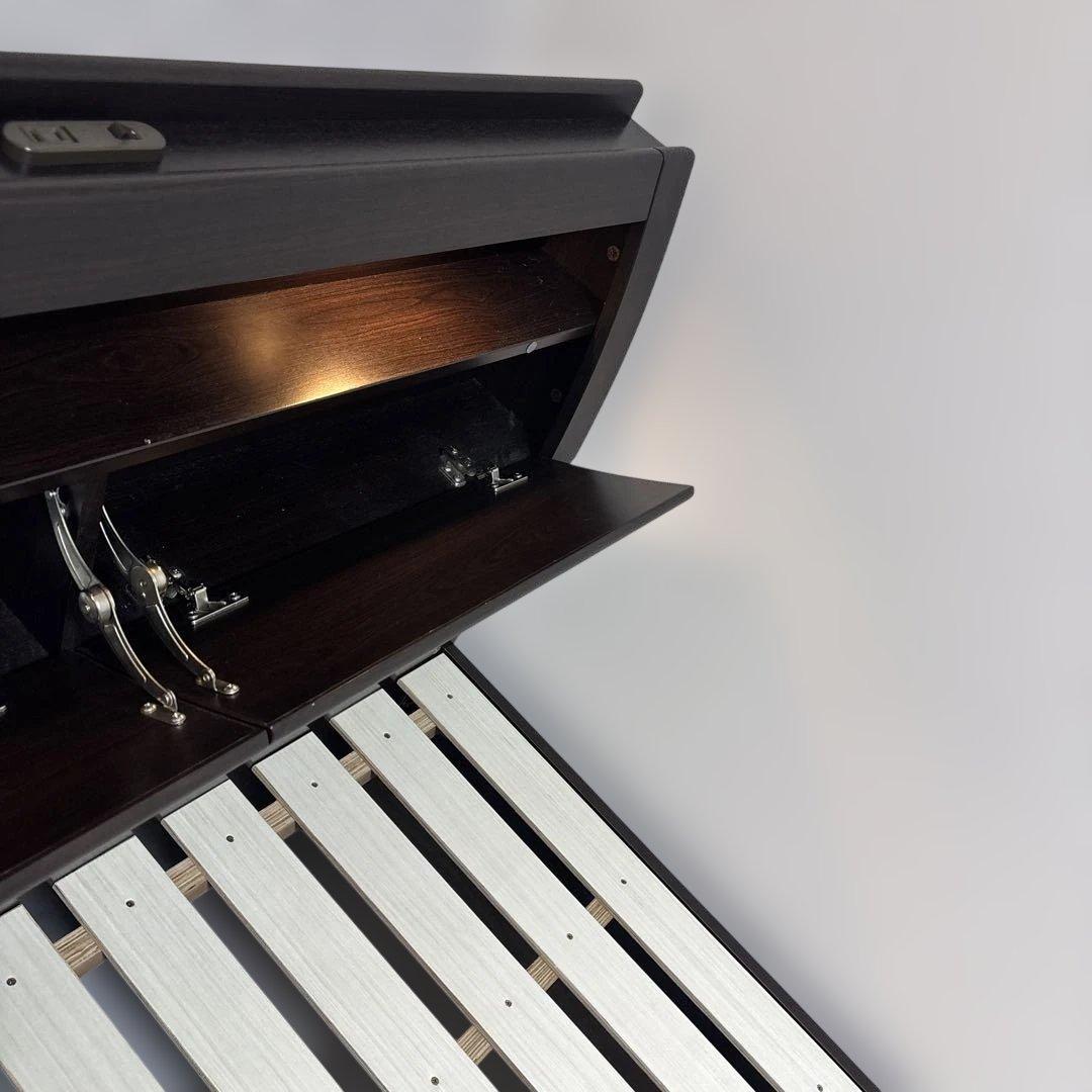 直接取引限定 ニトリ 収納大容量 セミダブルベッドフレーム LEDライト付き