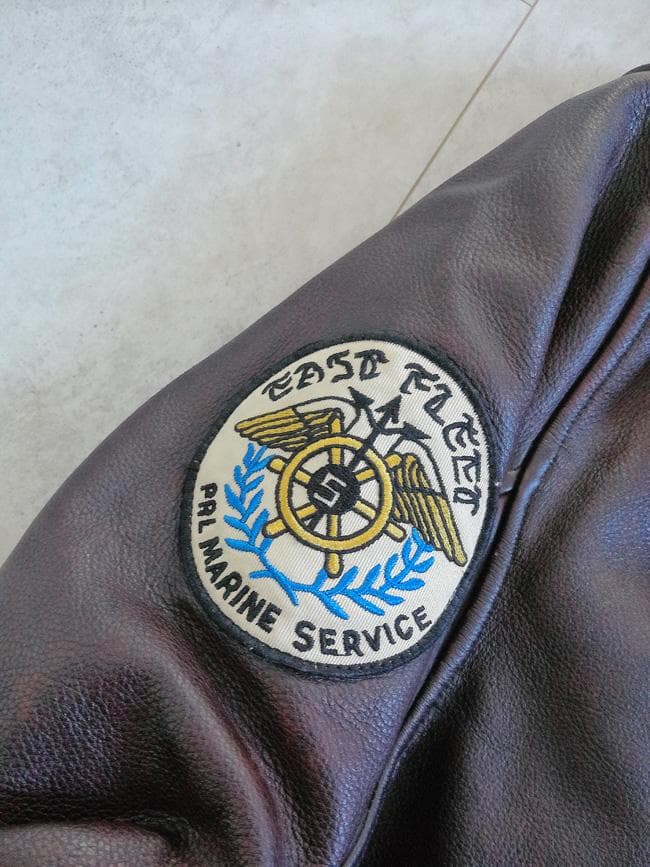 新品 GABRIEL 襟ムートン ワッペン付 レザー G-1フライトジャケットL