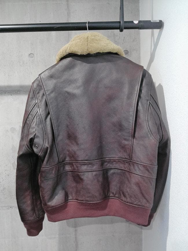 新品 GABRIEL 襟ムートン ワッペン付 レザー G-1フライトジャケットL