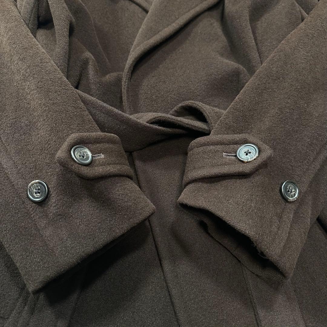 L相当 着丈128cm◎ラルフローレン アンゴラ ロングコート ブラウン 11号