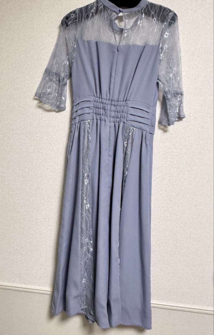 niana 結婚式 ワンピース パーティードレス Sサイズ ブルーグレー