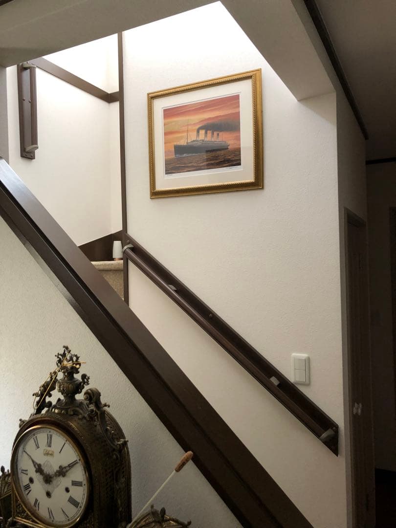 鑑定団　タイタニック号　夕景　絵画　リトグラフ　版画　初期刷り　野上隼夫