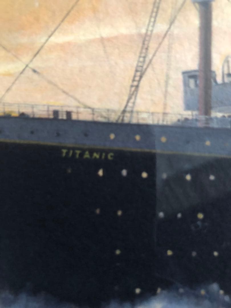 鑑定団　タイタニック号　夕景　絵画　リトグラフ　版画　初期刷り　野上隼夫