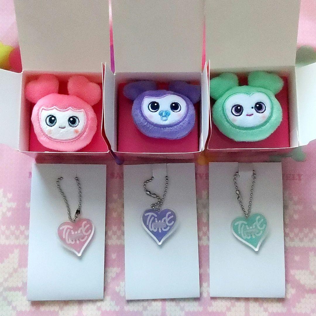 TWICE〜ミナ　サナ　モモ　ぬいぐるみリング　 THIS IS FOR
