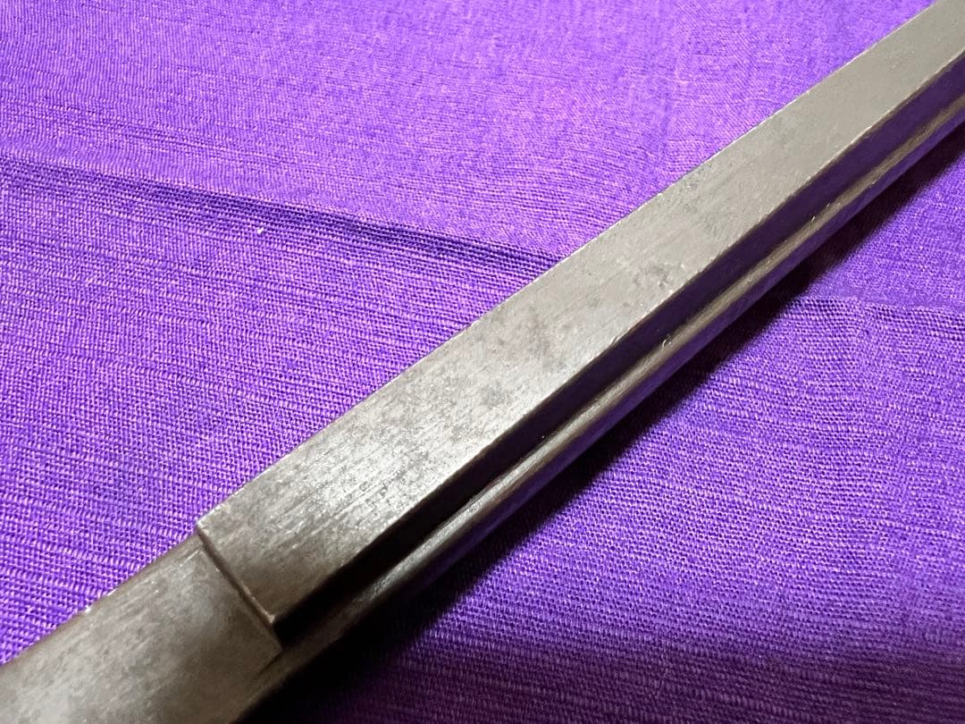 時代物　在銘　手慣らし鉄扇　シンプルで最高峰（日本刀短刀十手茶刀茶室刀寸鉄手の内