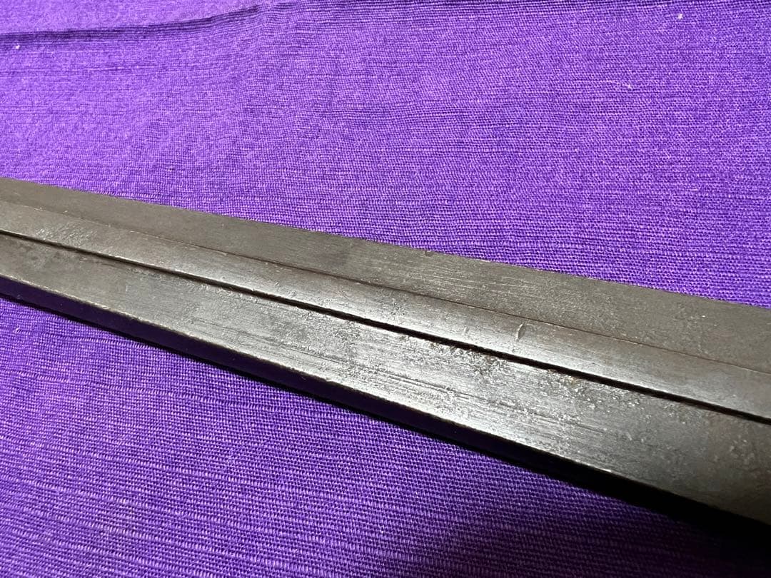 時代物　在銘　手慣らし鉄扇　シンプルで最高峰（日本刀短刀十手茶刀茶室刀寸鉄手の内