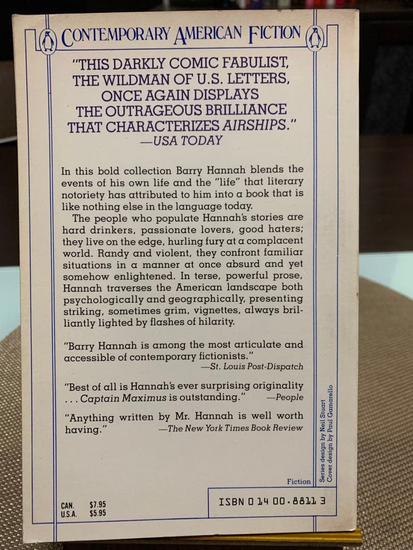 希少　Captain Maximus by Barry Hannah